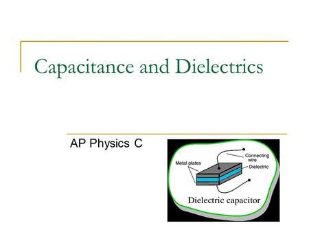 Capacitance and Dielectrics AP Physics C. Commercial Capacitor Designs Section 16.10.
