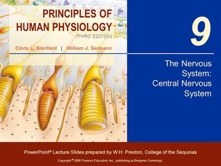 The Nervous System: Central Nervous System