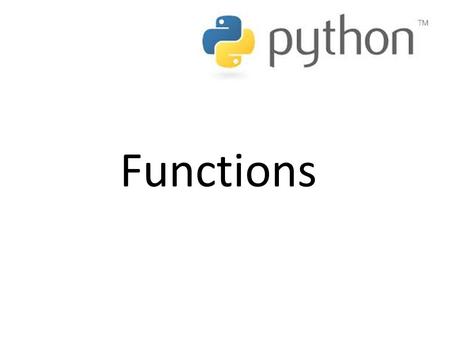 Functions.