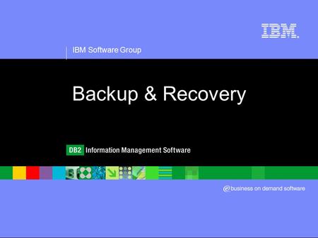 Backup & Recovery 1.