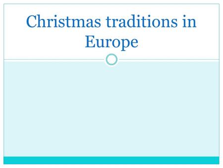 Christmas traditions in Europe. SPAIN 8th December begins Christmas atmosphere. This day the Spanish celebrate the Feast of the Immaculate Conception.