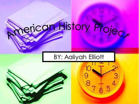 BY: Aaliyah Elliott. The First Americans The First Americans The first people to occupy the area of the united states were the Native Americans.They were.