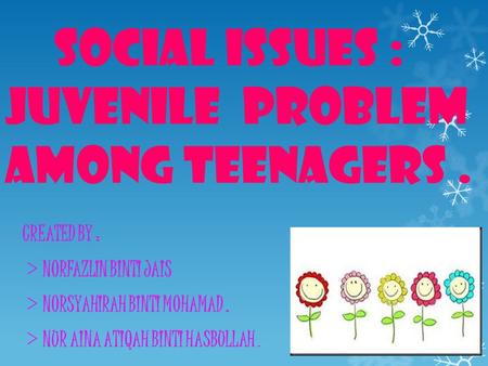 Social Problems Among Teenagers