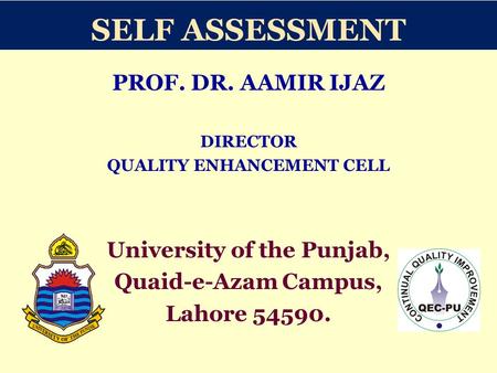 QUALITY ENHANCEMENT CELL University of the Punjab,