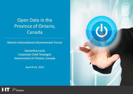Open Data in the Province of Ontario, Canada