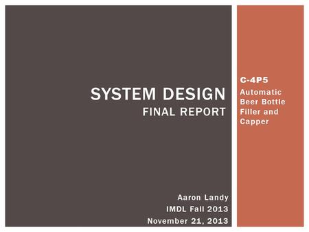 system design Final report