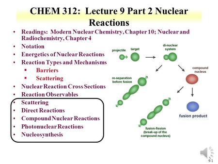 CHEM 312: Lecture 9 Part 2 Nuclear Reactions