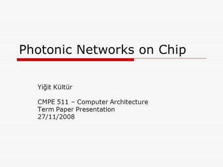 Term paper computer networking