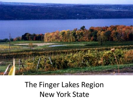 The Finger Lakes Region New York State. How were the Finger Lakes formed?