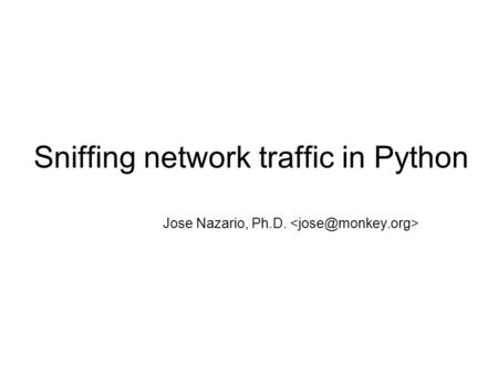 Sniffing network traffic in Python