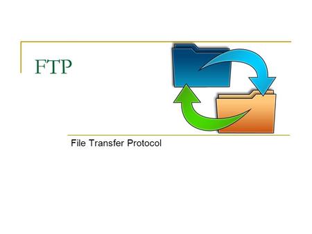 FTP File Transfer Protocol. Introduction transfer file to/from remote host client/server model  client: side that initiates transfer (either to/from.