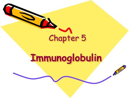 Chapter 5 Immunoglobulin Chapter 5 Immunoglobulin.