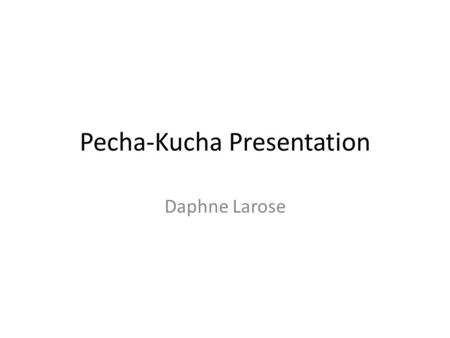 Pecha-Kucha Presentation Daphne Larose. Legend of Zelda: Ocarina of Time Developed by Nintendo's Entertainment Analysis and Development division Released.