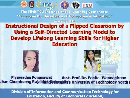 Division of Information and Communication Technology for Education, Faculty of Technical Education, King Mongkut's University of Technology North Bangkok,