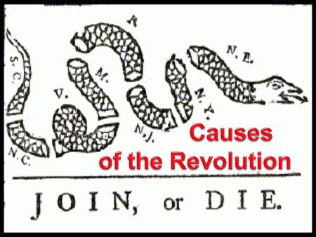 Causes of the Revolution.