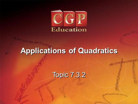 Applications of Quadratics