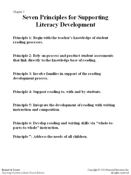 Reutzel & Cooter Teaching Children to Read, Fourth Edition Copyright © 2004 Pearson Education, Inc. All rights reserved.