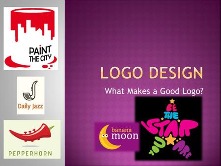 What Makes a Good Logo?.  On your desktop, make sure to double click the gray Internet Login icon.  Go to this site and begin: 