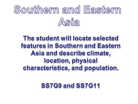 Southern and Eastern Asia