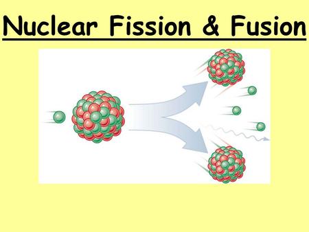 Nuclear Fission & Fusion. History: Hahn & Strassman (1939) Bombarded Uranium-235 samples with neutrons expecting the Uranium-235 to capture neutrons Instead,