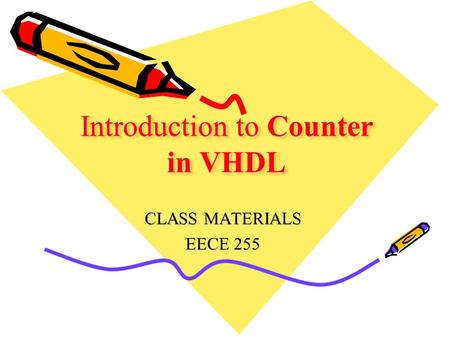 Introduction to Counter in VHDL