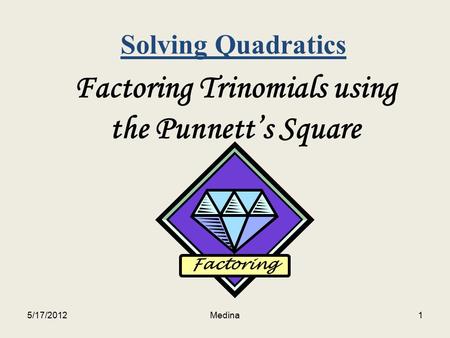 Factoring Trinomials using the Punnett’s Square