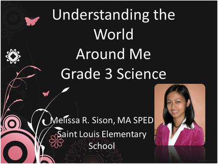 Understanding the World Around Me Grade 3 Science