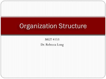 MGT 4153 Dr. Rebecca Long. Managing By Design Questions Long 2 1. A popular form of organizing is to have employees work on what they want in whatever.