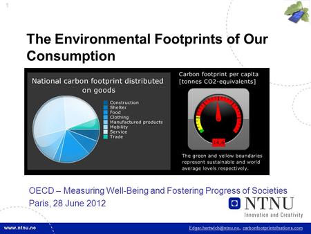 1 carbonfootprintofnations.comcarbonfootprintofnations.com The Environmental Footprints of Our Consumption.
