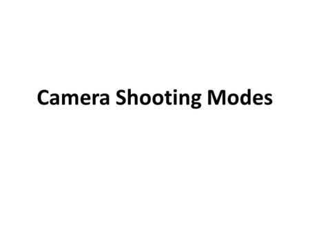 Camera Shooting Modes. Why Professionals Don’t use Icon Modes: – The big question always asked is why do I need to learn to shoot in manual mode when.