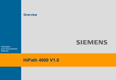 HiPath 4000 V1.0.