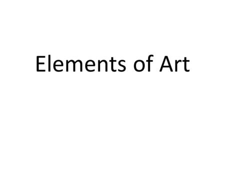 Elements of Art.