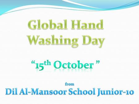 Global Hand Washing Day Dil Al-Mansoor School Junior-10