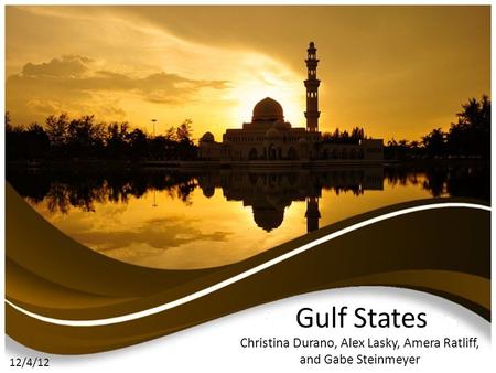 Gulf States Christina Durano, Alex Lasky, Amera Ratliff, and Gabe Steinmeyer 12/4/12.