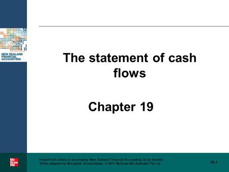 The statement of cash flows