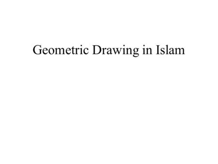 Geometric Drawing in Islam. The Circle Is an important shape in Islamic religion and Islamic geometric design. It symbolizes wholeness, unity and perfection.