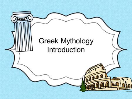 Greek Mythology Introduction. What is a myth? A myth is a story that ancient cultures used to explain the mysteries of the world. Examples: - How the.
