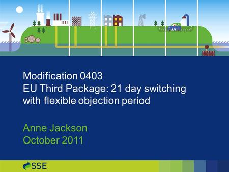 Subtitle etc Modification 0403 EU Third Package: 21 day switching with flexible objection period Anne Jackson October 2011.