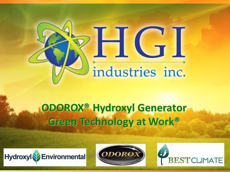 ODOROX® Hydroxyl Generator Green Technology at Work®