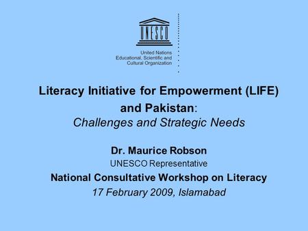 National Consultative Workshop on Literacy