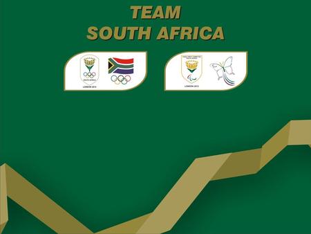 TEAM SOUTH AFRICA Final Team Size – Olympics 125 athletes 46 Coaches/Managers 9 General Team Management 12 Medical Team 17 sports codes.