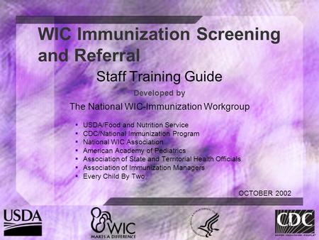 WIC Immunization Screening and Referral
