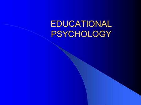 EDUCATIONAL PSYCHOLOGY. About the instructor Pang Weiguo is a lecture of the school of Educational Science at ECNU. He received his Ed.D. degree in Instructional.