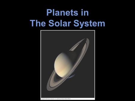 Planets in The Solar System