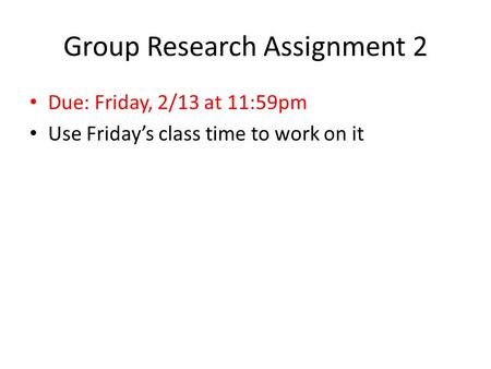Group Research Assignment 2