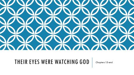THEIR EYES WERE WATCHING GOD Chapters 15-end. ELEMENTS OF THE NOVEL Areas to Discuss)  Themes: Marriage, Role of Women, Janie’s Becoming a Woman (Coming.