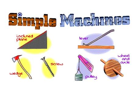 Simple Machines Simple Machines are tools that make work easier and have few or no moving parts. Most simple machines make work easier by trading the amount.