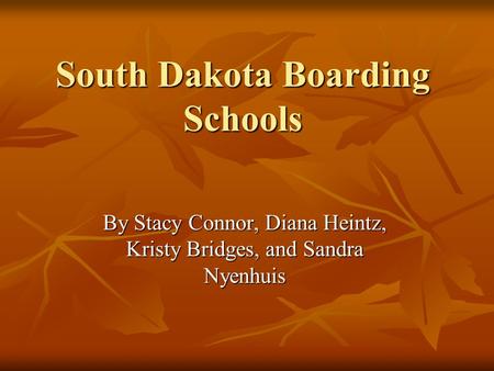 South Dakota Boarding Schools