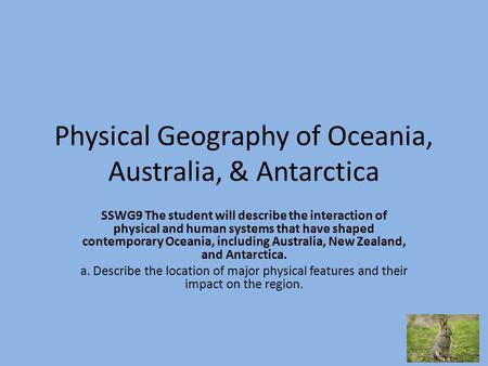 Physical Geography of Oceania, Australia, & Antarctica