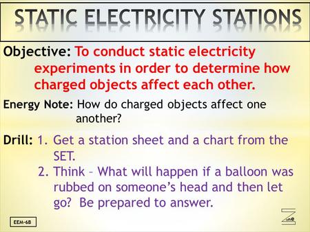 STATIC ELECTRICITY STATIONS